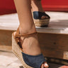 The Key Largo Wedge in Denim Image - 1