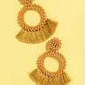 Girly And Glamorous Earrings In Mustard Image - 1