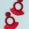 Girly And Glamorous Earrings In Red Image - 1
