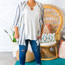 Long Beach Latte Striped Overlay Image - 1