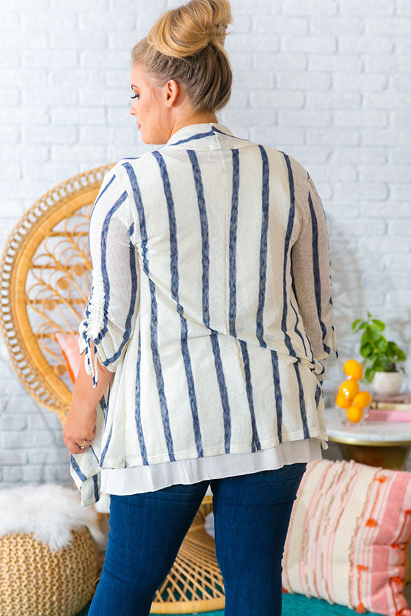 Long Beach Latte Striped Overlay Image - 4