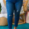 The Madison Mid Rise Ankle Skinny in Dark Wash Image - 1