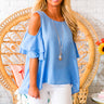 Margaritas On Melrose Shift Top in Airy Blue Image - 1