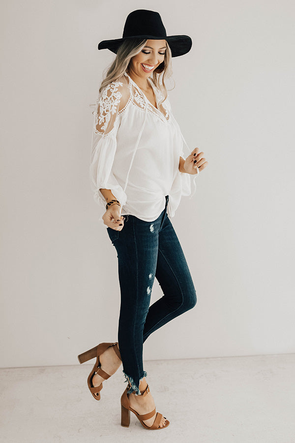 All Day Chic Lace Top in Cream Image - 4
