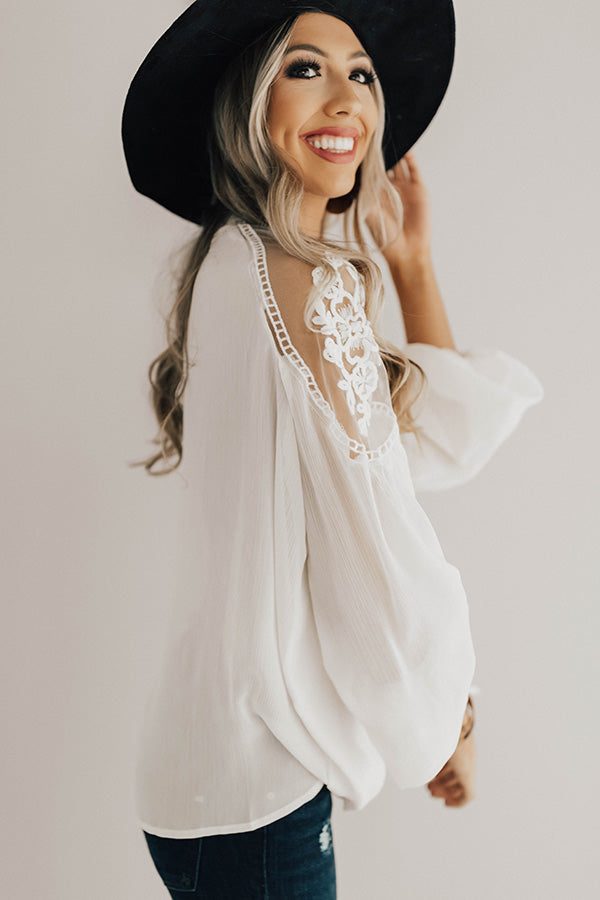 All Day Chic Lace Top in Cream Image - 3