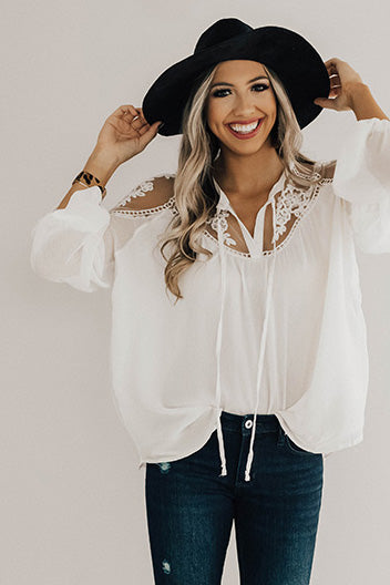 All Day Chic Lace Top in Cream Image - 1
