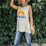 Good Vibes Shift Tank In Grey Image - 1