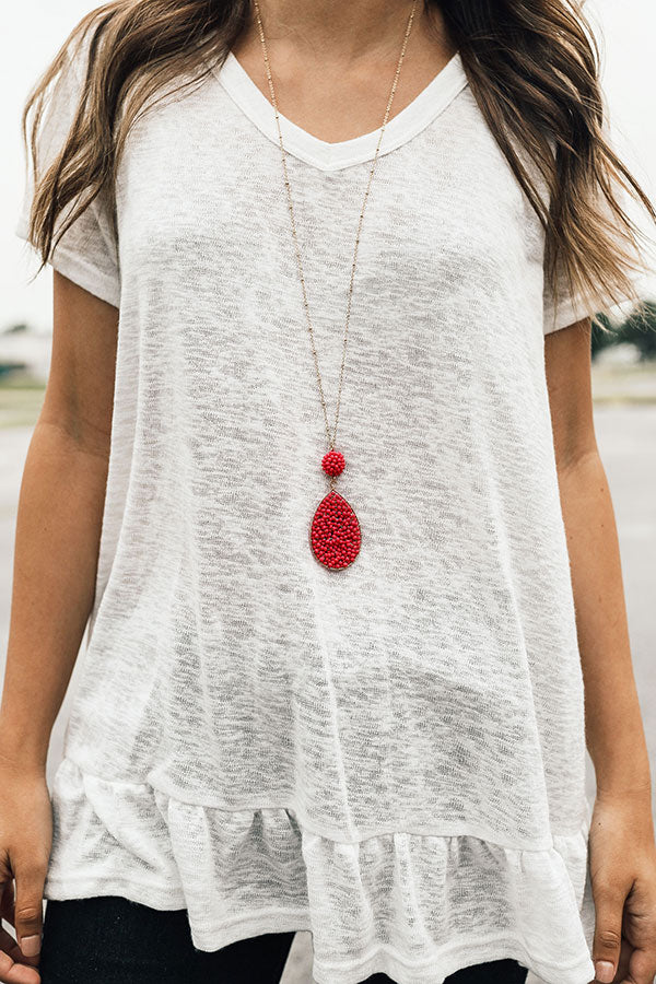 Napa Valley Vacay Necklace In Fuchsia