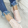 The Katey Faux Leather Sneaker in Blush Image - 1