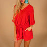Take Me To Tribeca Romper in Red Image - 1