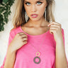Sipping And Sparkling Necklace In Dark Grey Image - 1