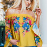 Gorgeous Getaway Off Shoulder Top in Marigold Image - 1