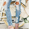 The Saylie Peep Toe Heel in Blush Image - 1