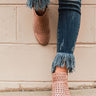 The Jenna Perforated Bootie in Blush Image - 1