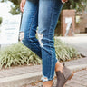 The Poppy Faux Suede Bootie in Charcoal Image - 1