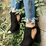 The Addison Peep Toe Bootie in Black Image - 1