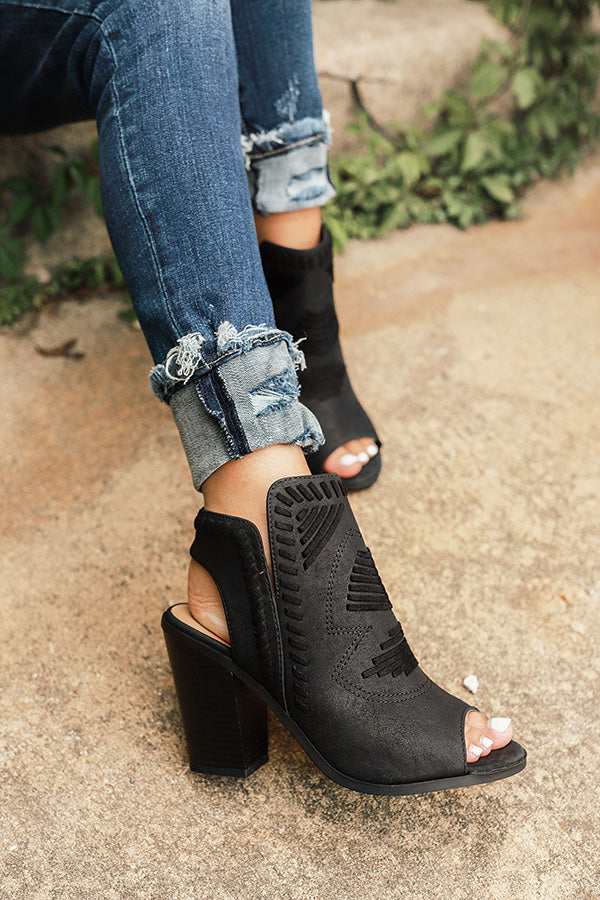 The Torrance Peep Toe Bootie in Black Image - 1