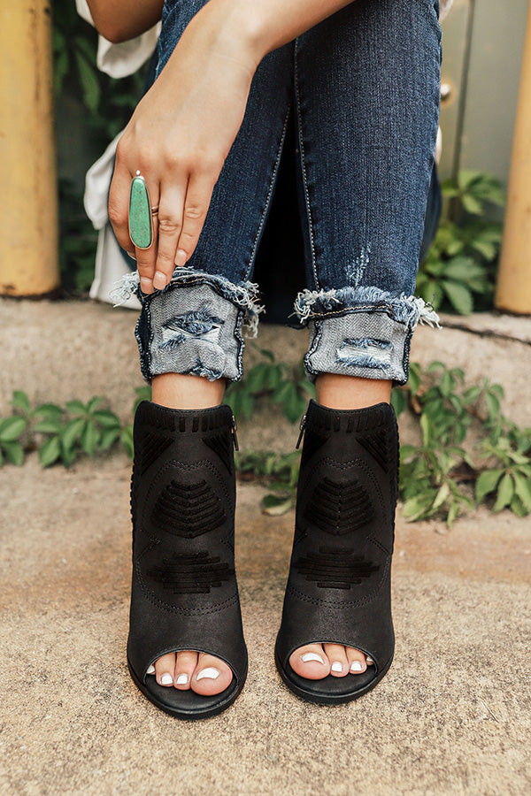 The Torrance Peep Toe Bootie in Black Image - 2