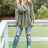 All Day Chic Lace Top in Sage Image - 1