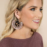 Champagne Sparkle Earrings In Blush Image - 1