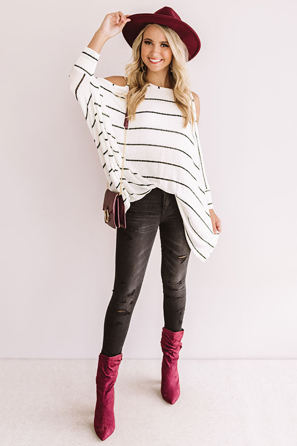 Lattes and Lounging Shift Tunic in Ivory