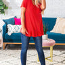 Concert Casual Shift Top in Cherry Image - 1