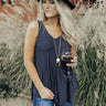 Perfect Harmony Shift Tank in Charcoal Image - 1