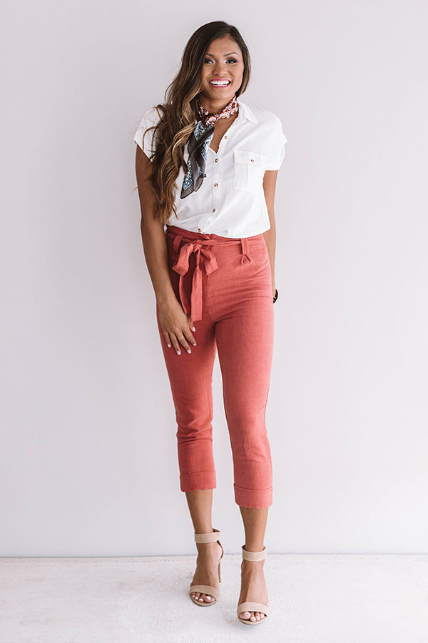 Hello Manhattan Trousers in Red