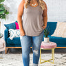 Beauty and Grace Shift Tank in Taupe Image - 1