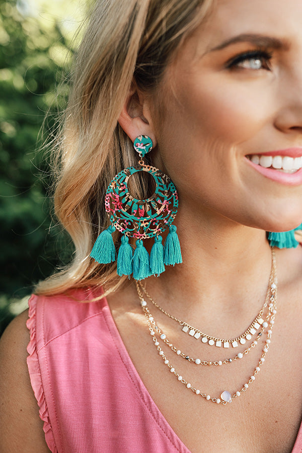 Jet Set To Morocco Earrings In Turquoise