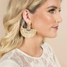 Oui Oui Earrings In Beige Image - 1