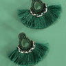 Park Ave Brunch Earrings In Hunter Green Image - 1