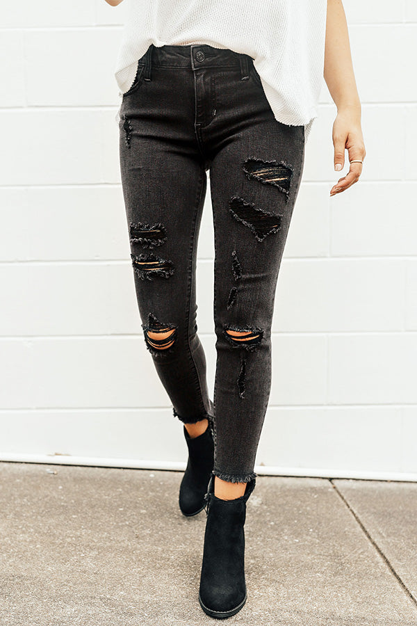 The Reagan Mid Rise Distressed Skinny