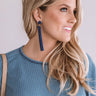 Tahiti Time Tassel Earrings In Navy Image - 1