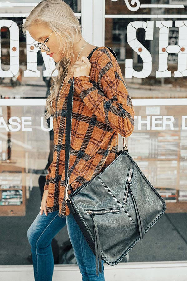 Street Style Tote In Black