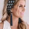 Haute Summer Tassel Earrings In Navy Image - 1