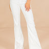 On Wine Time Mid Rise Flare in White Image - 1
