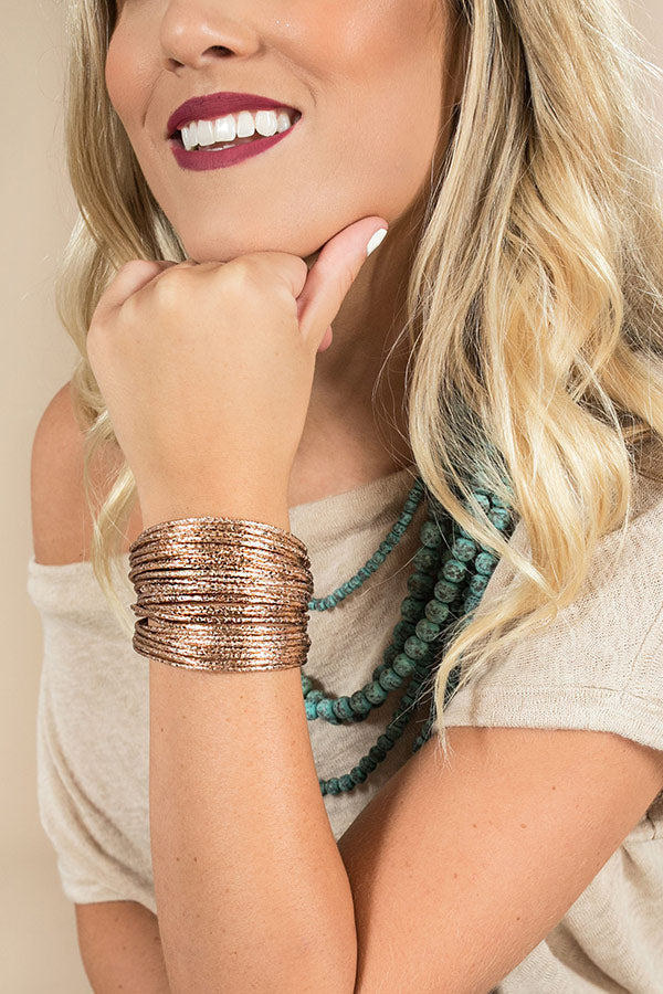 Fashion Week Sparkle Magnetic Bracelet In Rose Gold
