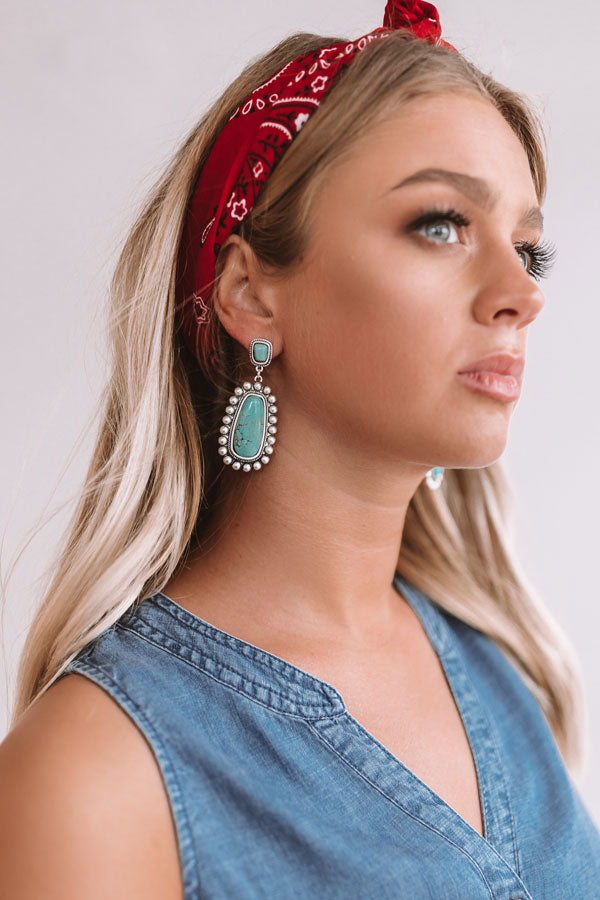 Dubai Turquoise Earrings Image - 1