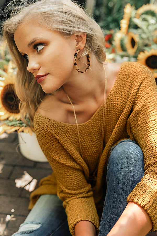 Glam Travels Tortoiseshell Earrings in Brown