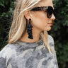 Wanna Dance All Night Tassel Earrings In Black Image - 1