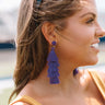 Wanna Dance All Night Tassel Earrings In Purple Image - 1