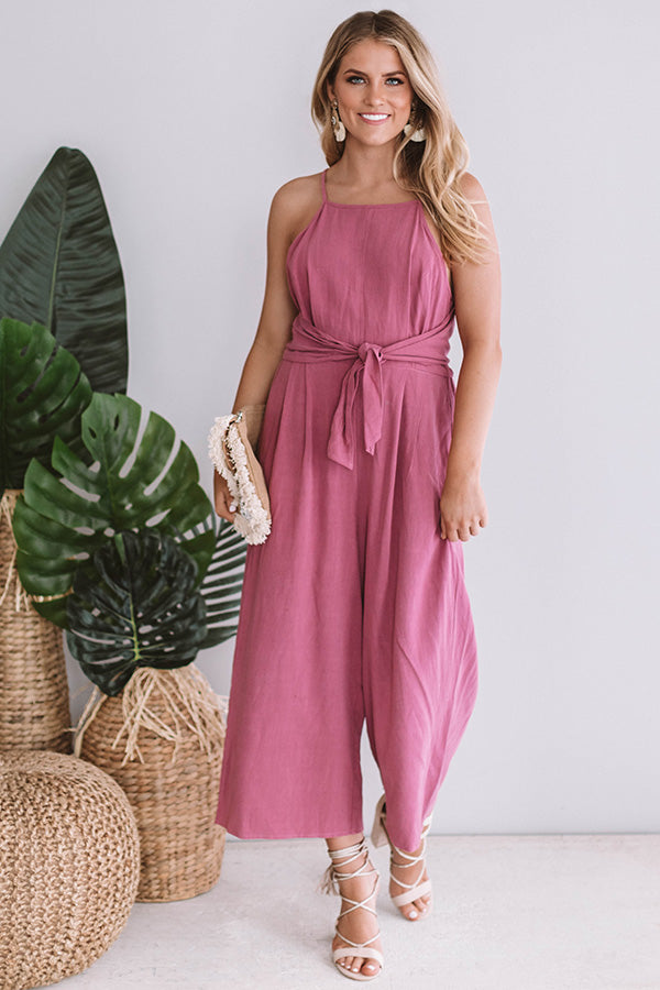Better In Barcelona Jumpsuit in Blush Image - 1