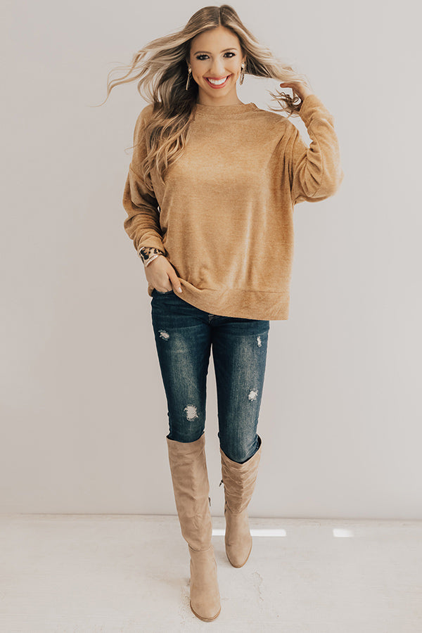 Chill In The Air Sweater in Camel Image - 1