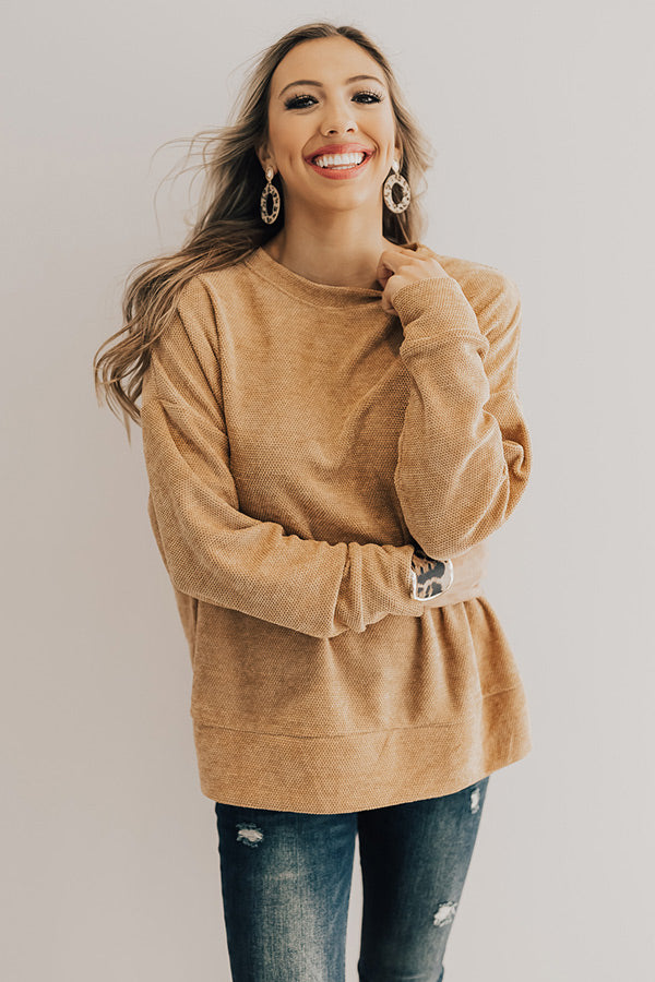 Chill In The Air Sweater in Camel Image - 2