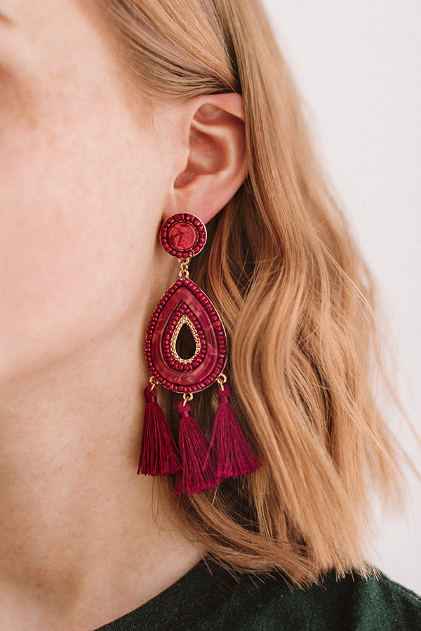 Memories In The Making Earrings In Wine
