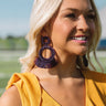 Island Luxe Tassel Earrings In Purple Image - 1