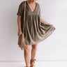 Soho Livin' Tunic Dress in Martini Olive Image - 1