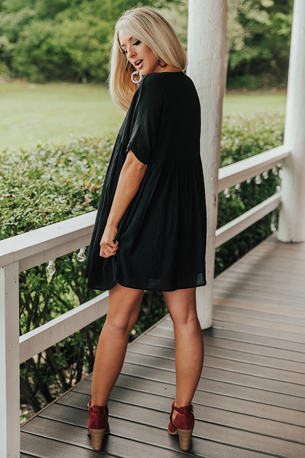 Soho Livin' Tunic Dress in Black Image - 5