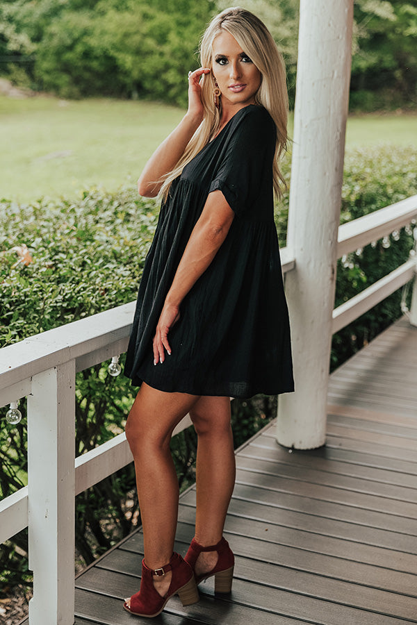 Soho Livin' Tunic Dress in Black Image - 3